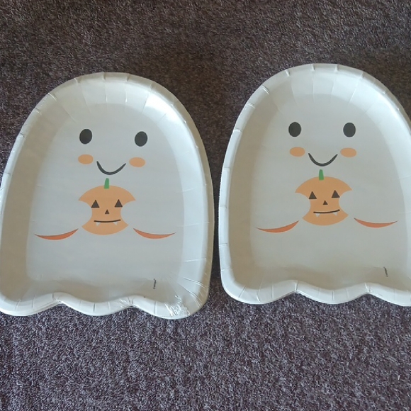 Other - Ghost Pumpkin Paper Plates - Halloween Party Pack 16 Total